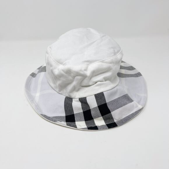 Burberry Reversible Bucket Hat Nova Check White Lilac Purple Black Cotton Womens main image 4